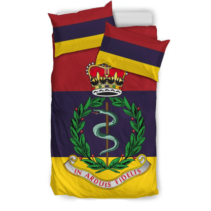 duvet Bedding Set - Beige - Royal Army Medical Corps / Single Royal Army Medical Corps Duvet Cover + 2 Pillow Cases