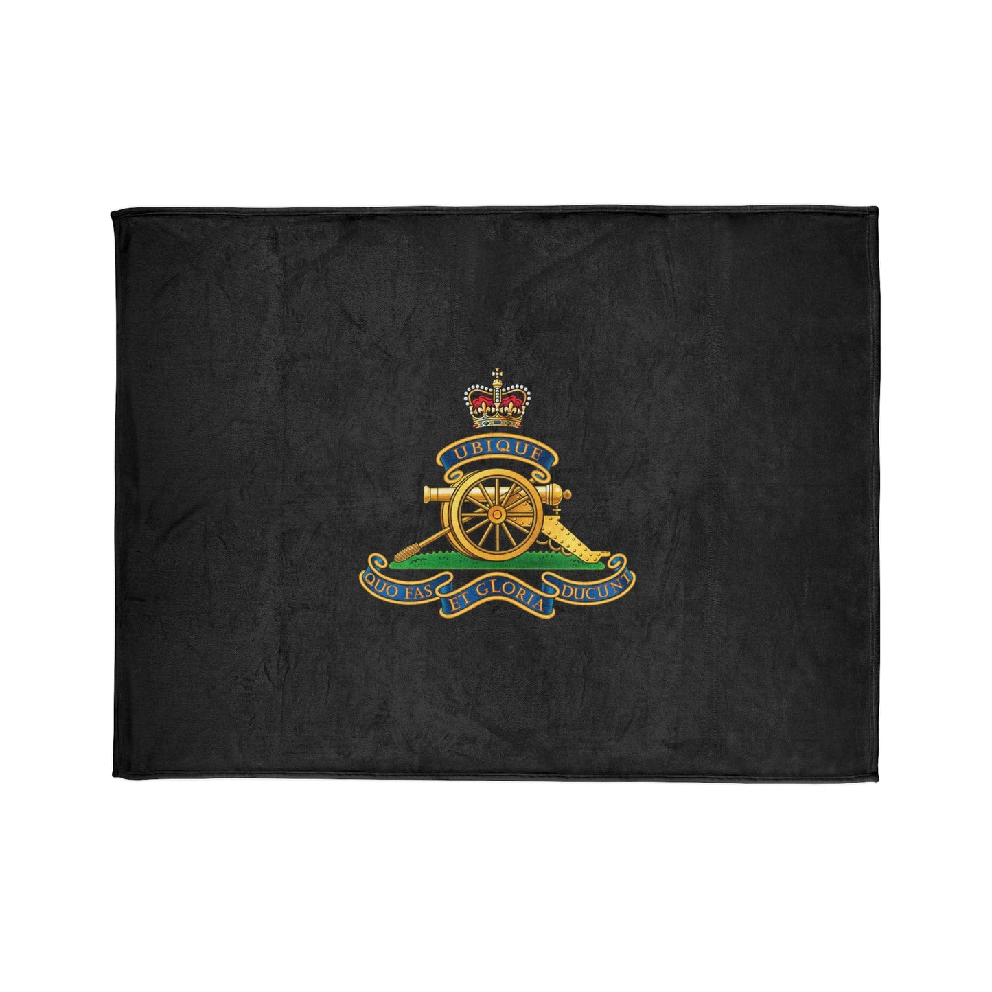 Fleece Blanket Royal Artillery Fleece Blanket (Black Background)
