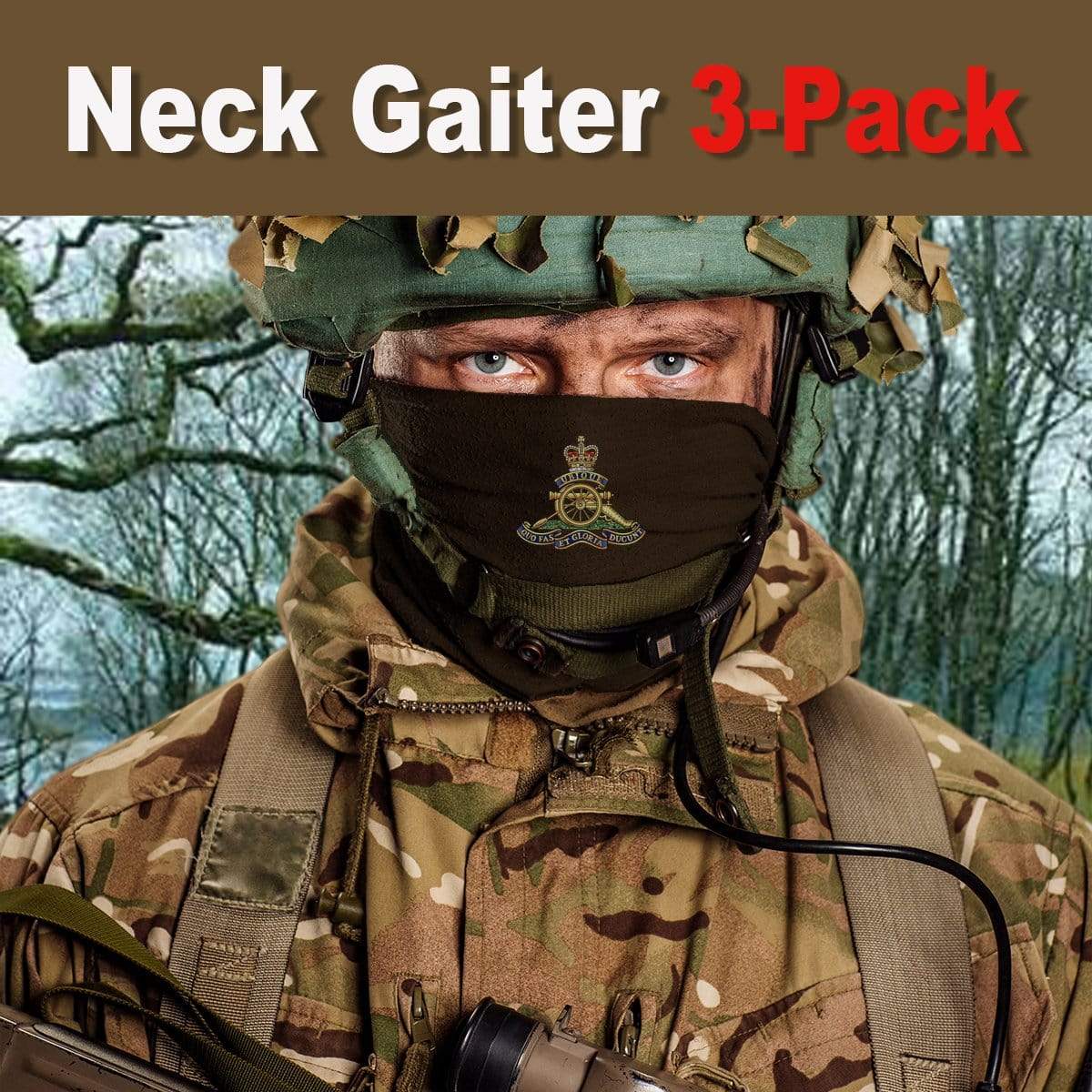neck gaiter Bandana 3-Pack - Royal Artillery Neck Gaiter Royal Artillery Neck Gaiter/Headover 3-Pack