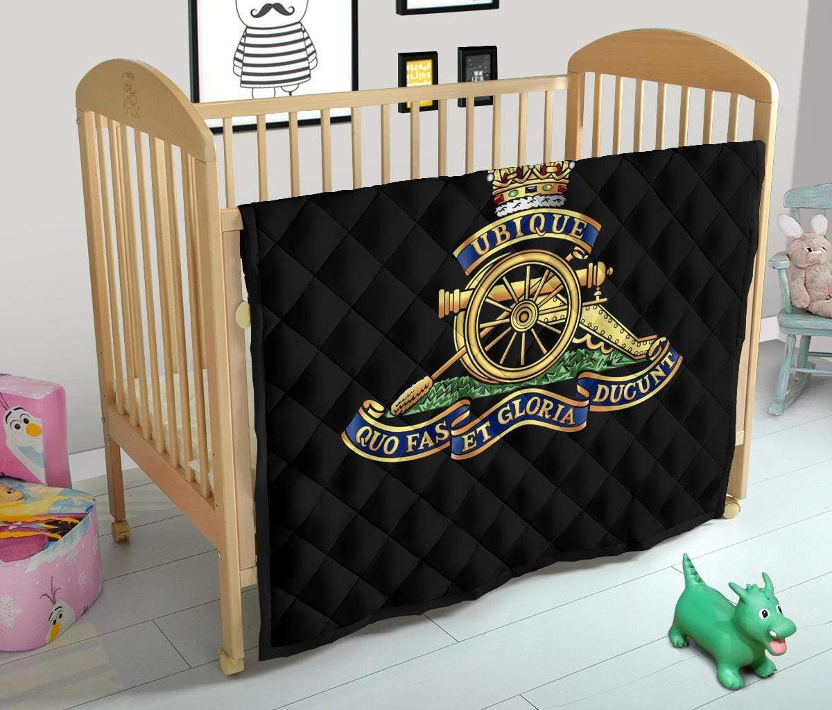 quilt Crib (45 x 50 inches / 114 x 127 cm) Royal Artillery Quilted Blanket