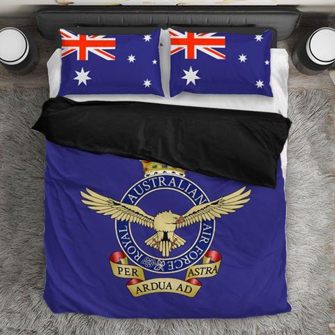 duvet Bedding Set - Black - RAAF / Twin Royal Australian Air Force Duvet Cover + 2 Pillow Cases
