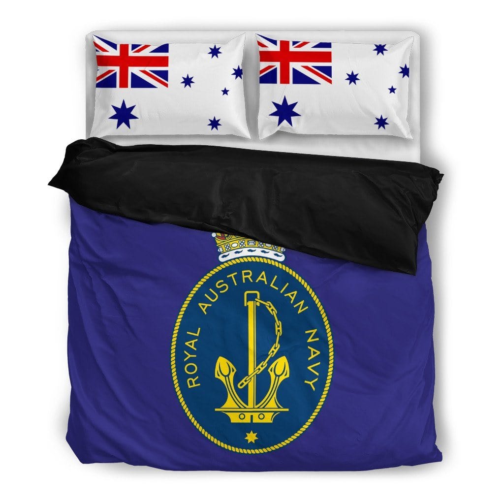 duvet Bedding Set - Black - RAN / Twin Royal Australian Navy Ensign Duvet Cover + 2 Pillow Cases