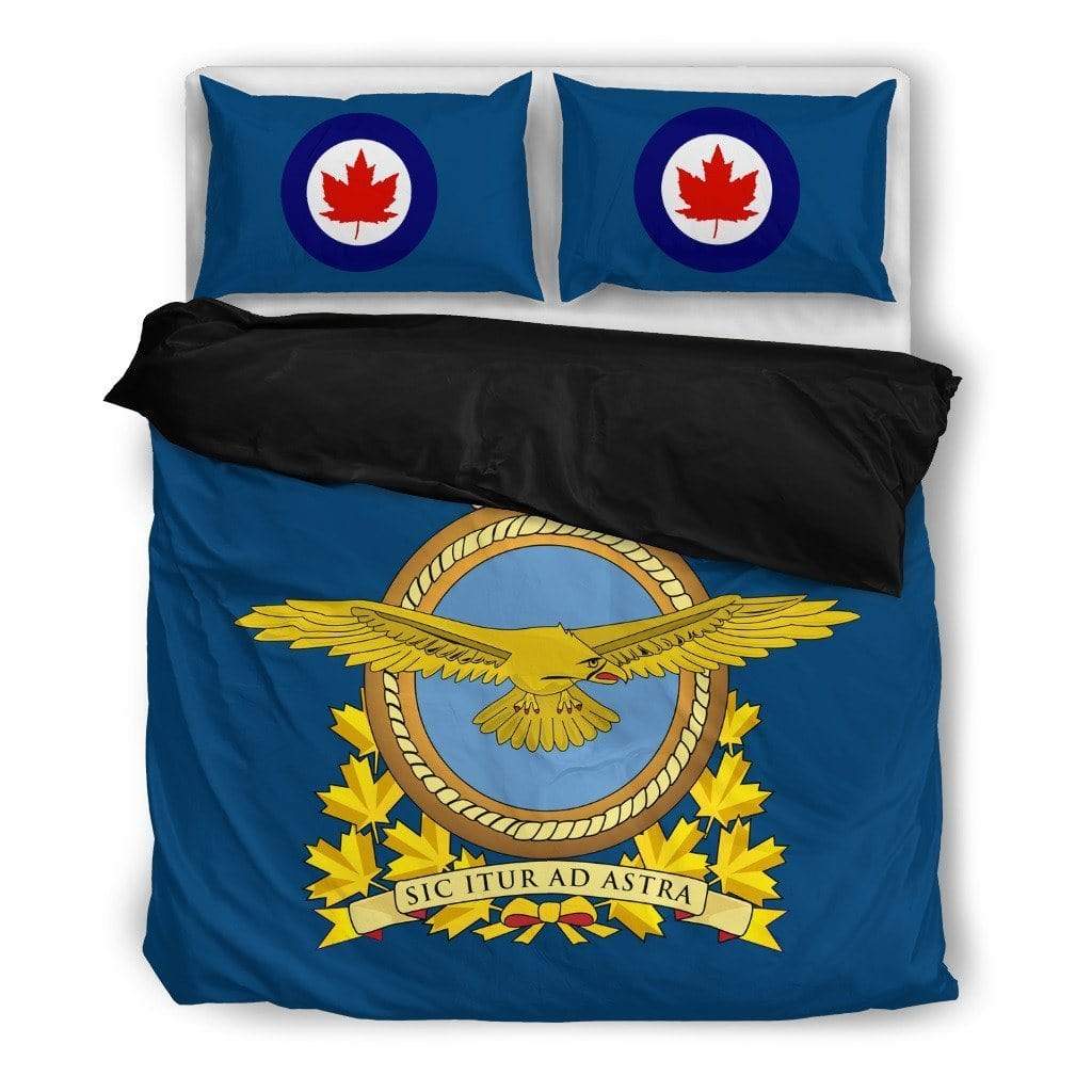 duvet Bedding Set - Black - Royal Canadian Air Force / Twin Royal Canadian Air Force Duvet Cover + 2 Pillow Cases