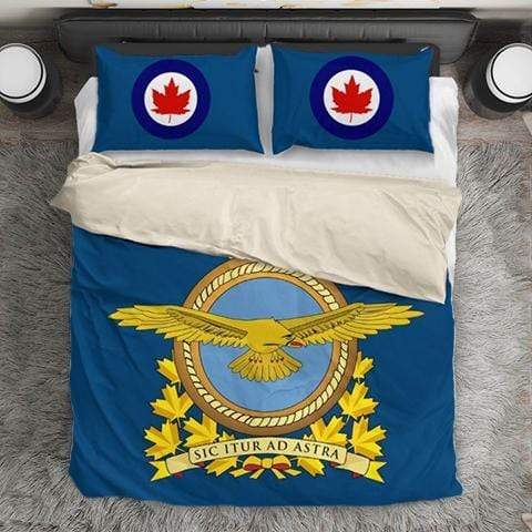 duvet Bedding Set - Beige - Royal Canadian Air Force / Twin Royal Canadian Air Force Duvet Cover + 2 Pillow Cases