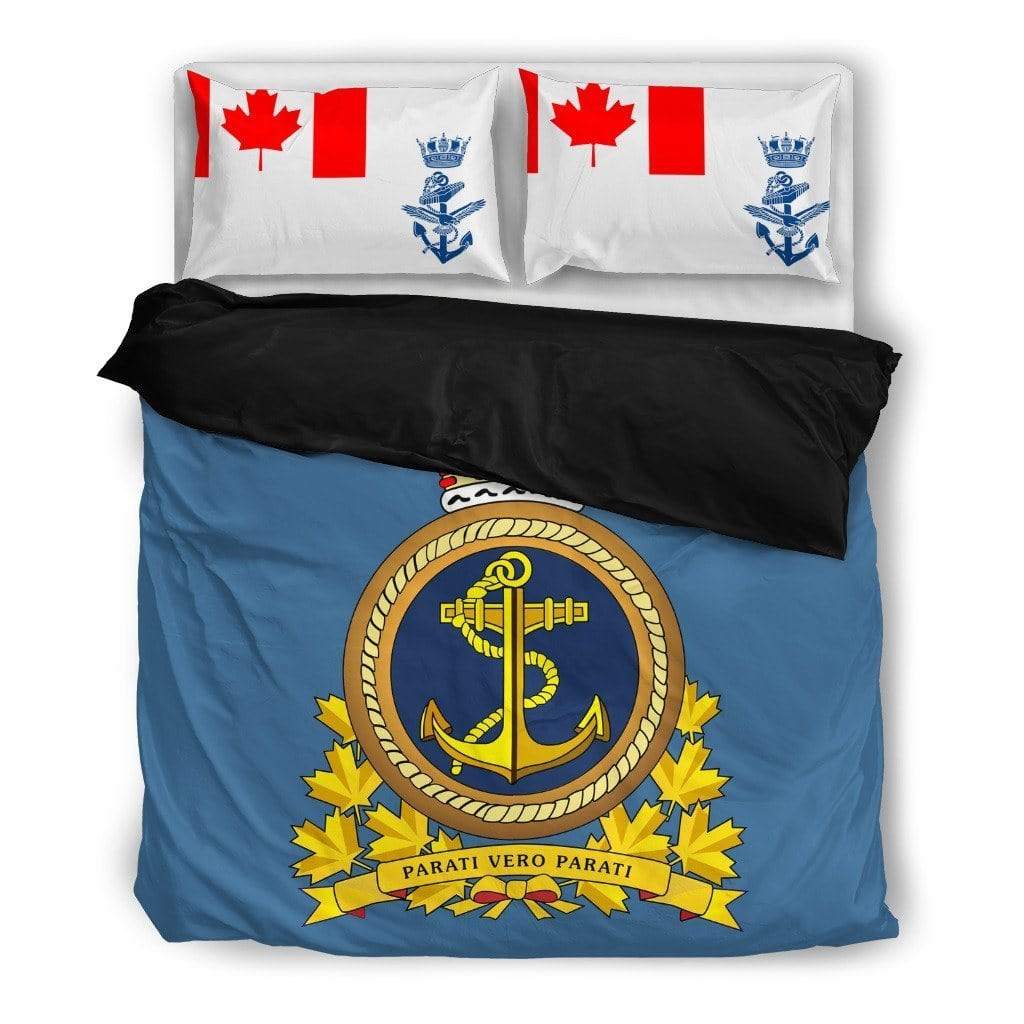 duvet Bedding Set - Black - Royal Canadian Navy / Twin Royal Canadian Navy Duvet Cover + 2 Pillow Cases
