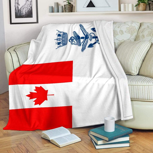 fleece blanket Youth (56 x 43 inches / 140 x 110 cm) Royal Canadian Navy Ensign Fleece Throw Blanket