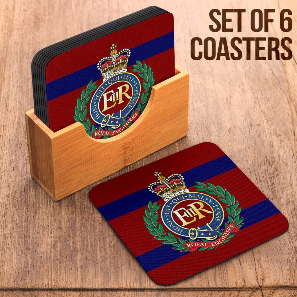 Coasters Square Coasters - Royal Engineers Coaster / Set of 6 Royal Engineers Coasters (6)