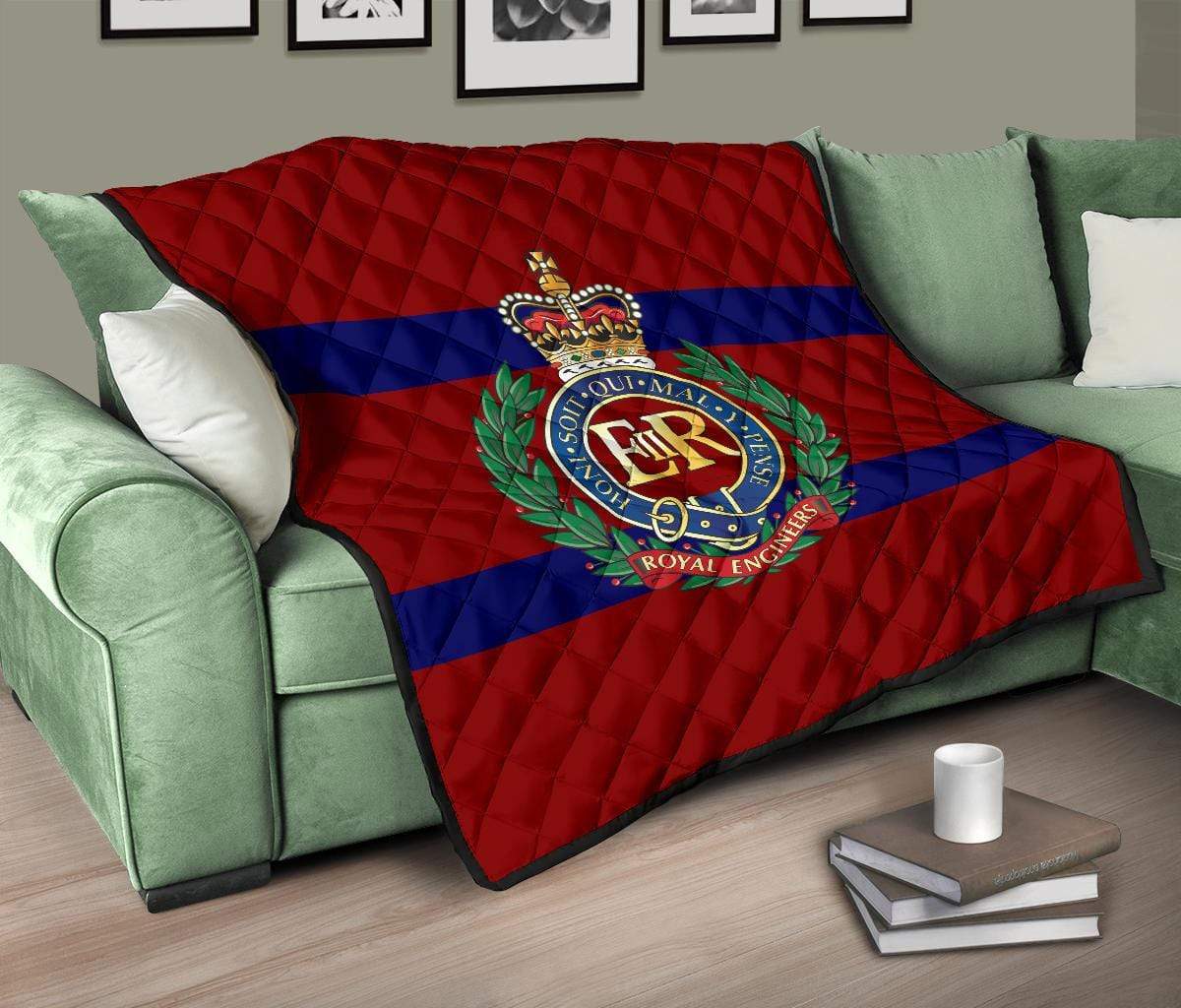 quilt Queen (80 x 90 inches / 203 x 228 cm) Royal Engineers Quilted Blanket