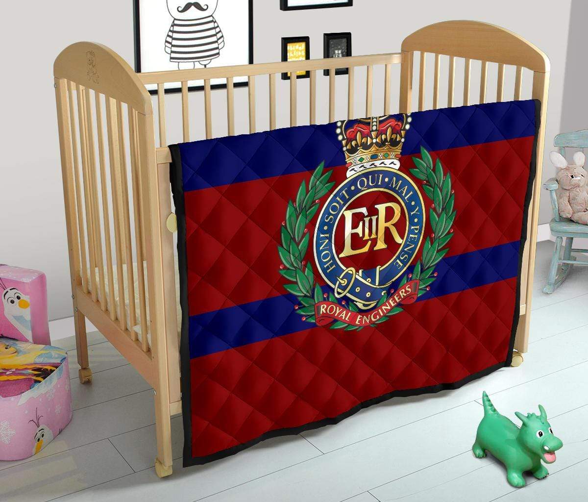 quilt Crib (45 x 50 inches / 114 x 127 cm) Royal Engineers Quilted Blanket