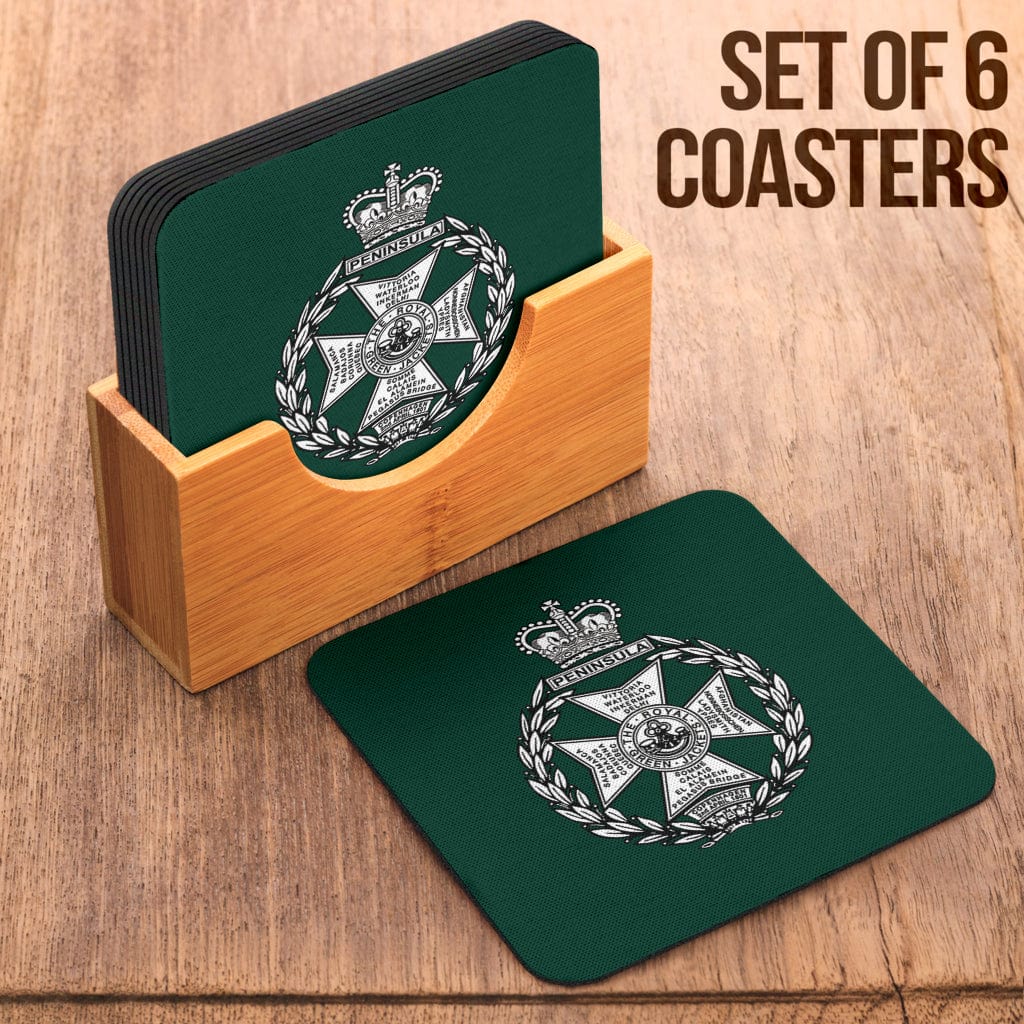 Coasters Square Coasters - Royal Green Jackets Coasters (6) / Set of 6 Royal Green Jackets Coasters (6)