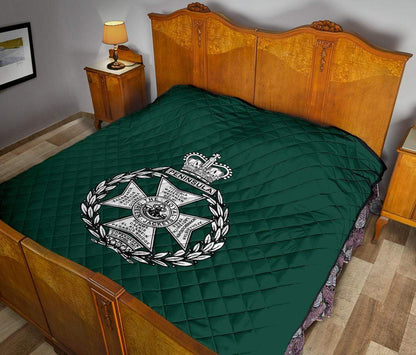 quilt Queen (80 x 90 inches / 203 x 228 cm) Royal Green Jackets Quilted Blanket