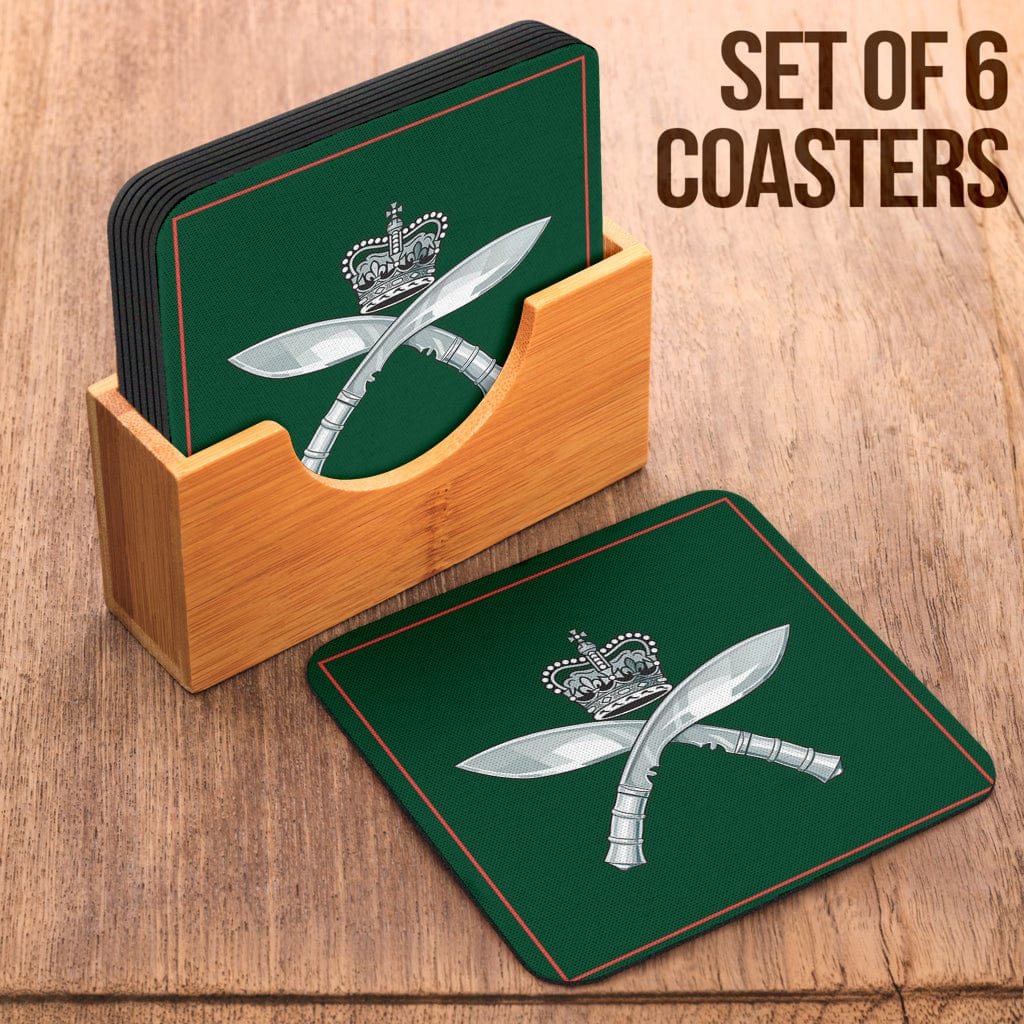 Coasters Square Coasters - Royal Gurkha Rifles Coasters (6) / Set of 6 Royal Gurkha Rifles Coasters (6)