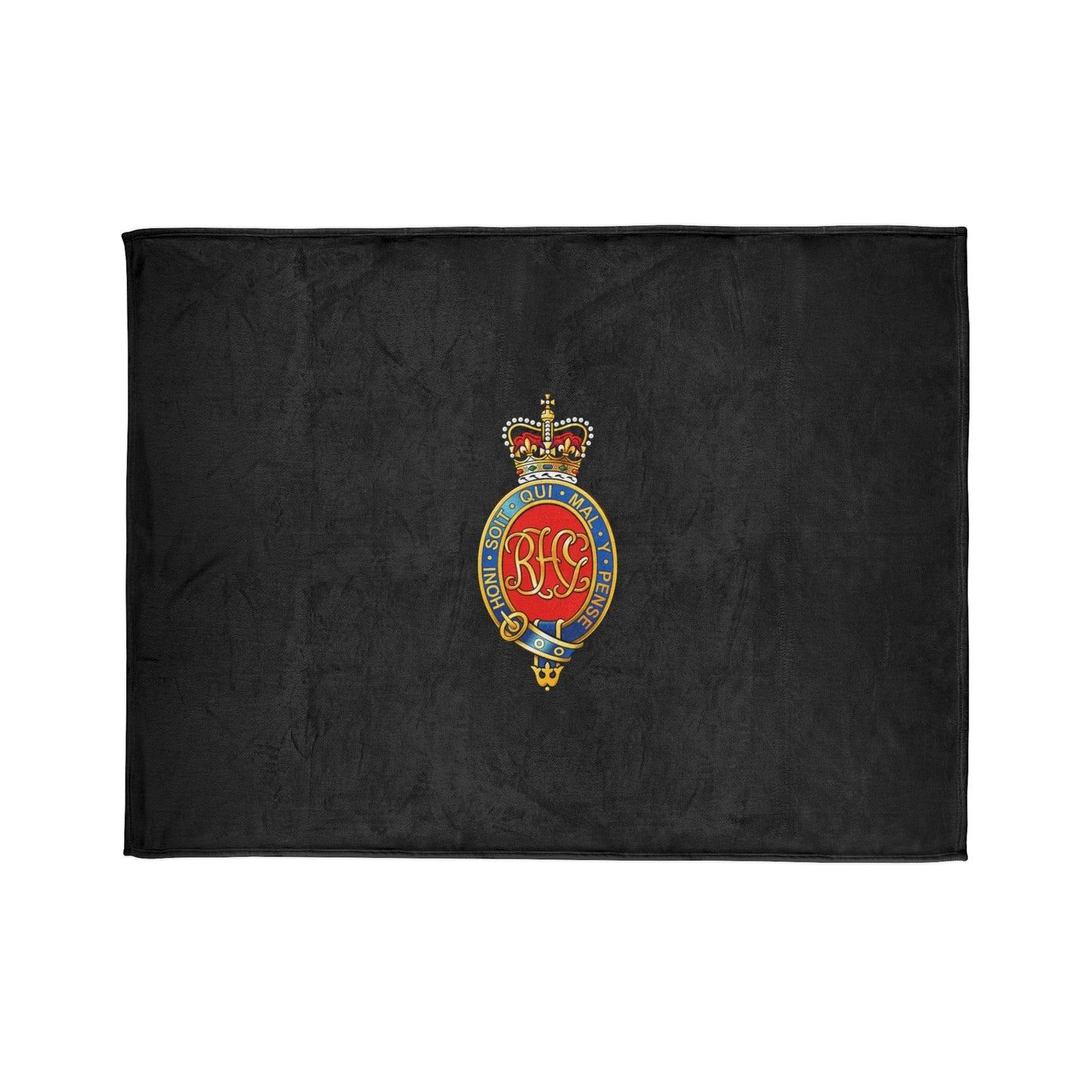 Fleece Blanket Royal Horse Guards Fleece Blanket (Black Background)