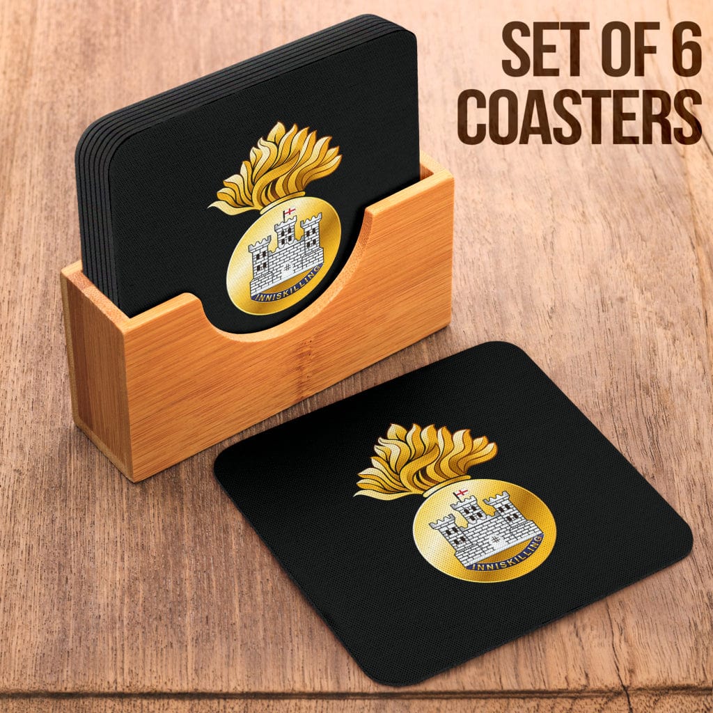 Coasters Square Coasters - Royal Inniskilling Fusiliers Coasters (6) / Set of 6 Royal Inniskilling Fusiliers Coasters (6)