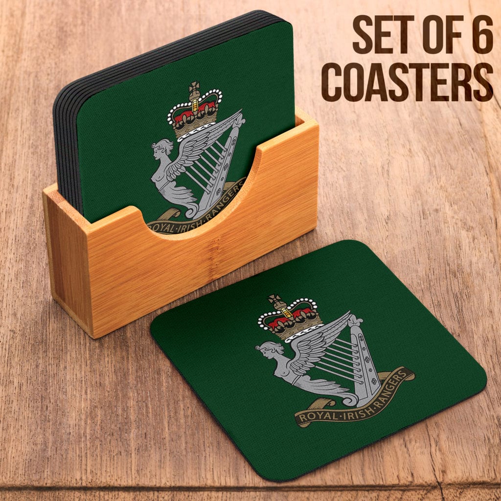 Coasters Square Coasters - Royal Irish Rangers Coasters (6) / Set of 6 Royal Irish Rangers Coasters (6)