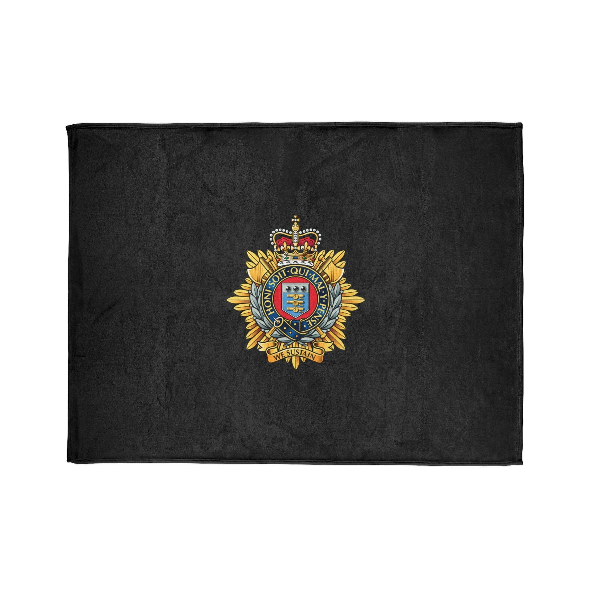 Fleece Blanket Royal Logistics Corps Fleece Blanket (Black Background)