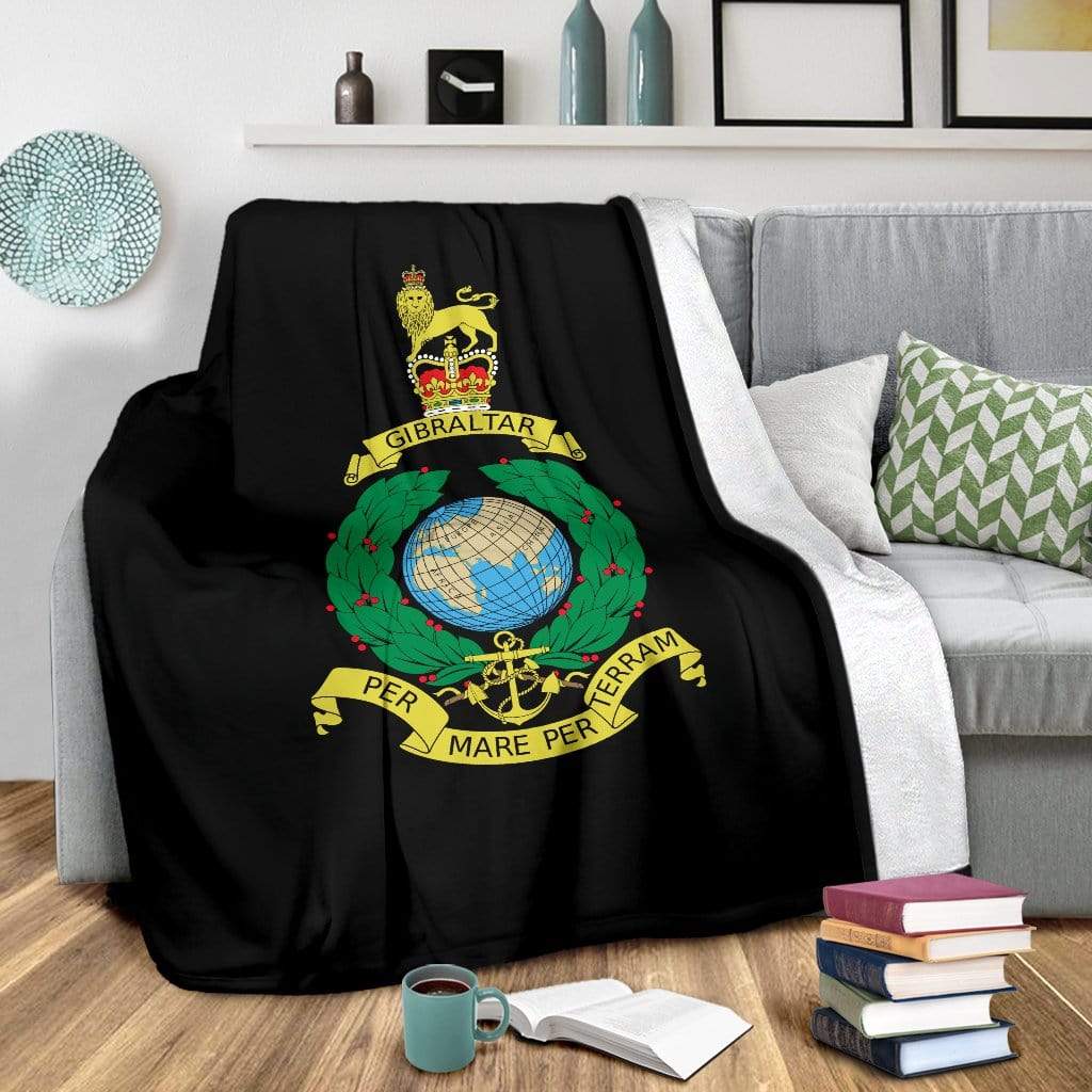 fleece blanket Youth (56 x 43 inches / 140 x 110 cm) Royal Marine Fleece Blanket (Black)