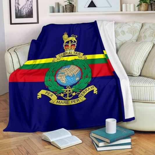fleece blanket Youth (56 x 43 inches / 140 x 110 cm) Royal Marine Fleece Blanket (Colour)