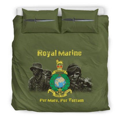 duvet UK King Royal Marine Green Duvet Cover Set