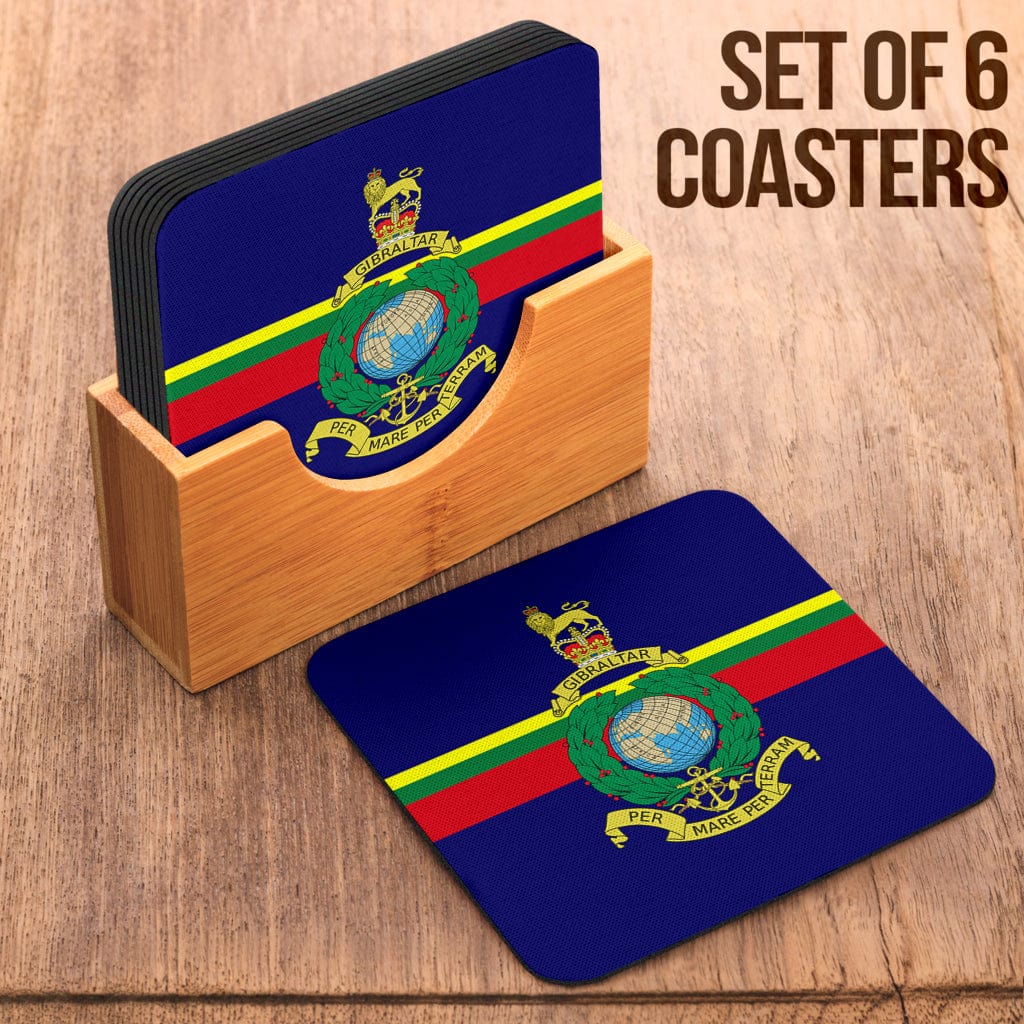 Coasters Square Coasters - Royal Marines (Colour) Coasters (6) / Set of 6 Royal Marines Coasters (6)