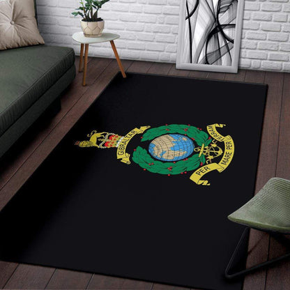 rug Large (5 X 8 FT) Royal Marines Mat (Black)