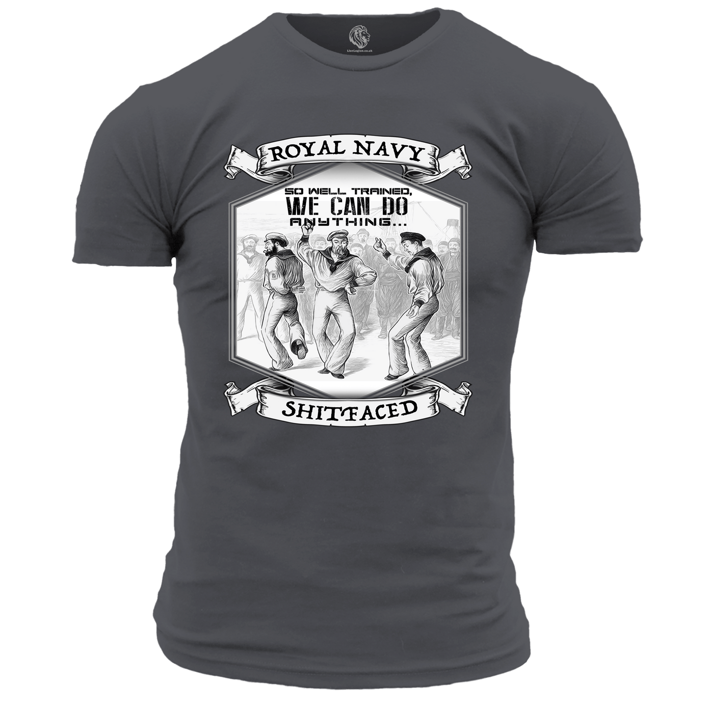 T-Shirt Charcoal / S Royal Navy So Well Trained, We Can Do Anything