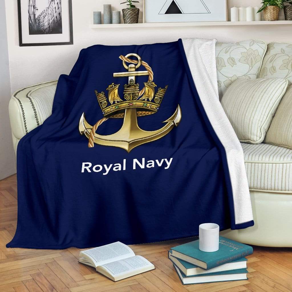 fleece blanket Youth (56 x 43 inches / 140 x 110 cm) Royal Navy Traditional Fleece Blanket