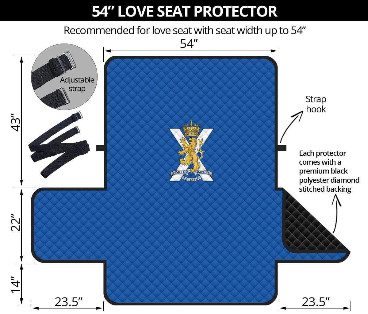 sofa protector 54" Sofa Protector - Royal Regiment of Scotland 2-Seat Sofa Protector / 54 Inch Sofa Royal Regiment of Scotland 2-Seat Sofa Protector