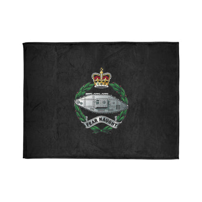 Fleece Blanket Royal Tank Regiment Fleece Blanket (Black Background)