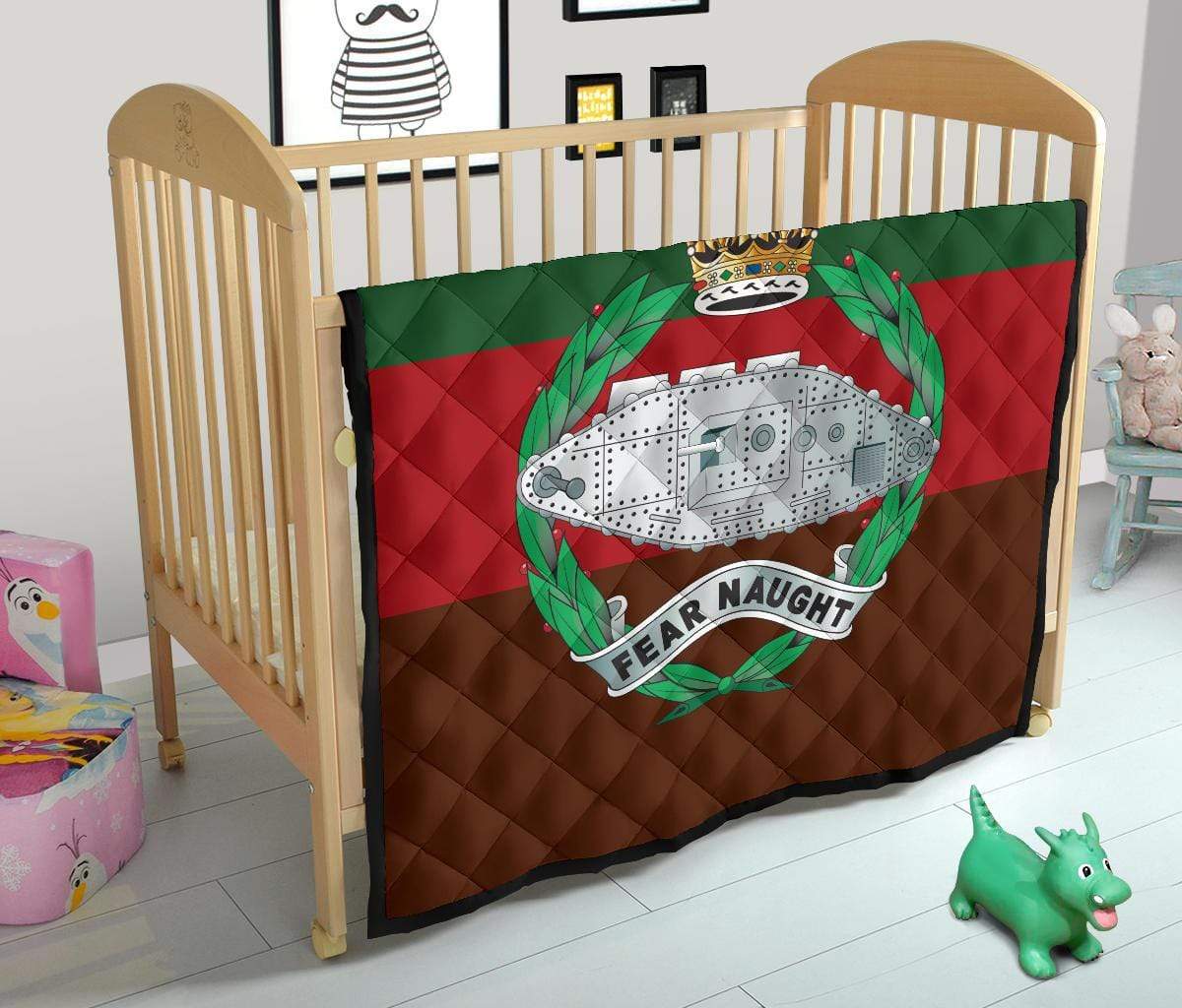 quilt Crib (45 x 50 inches / 114 x 127 cm) Royal Tank Regiment Quilted Blanket
