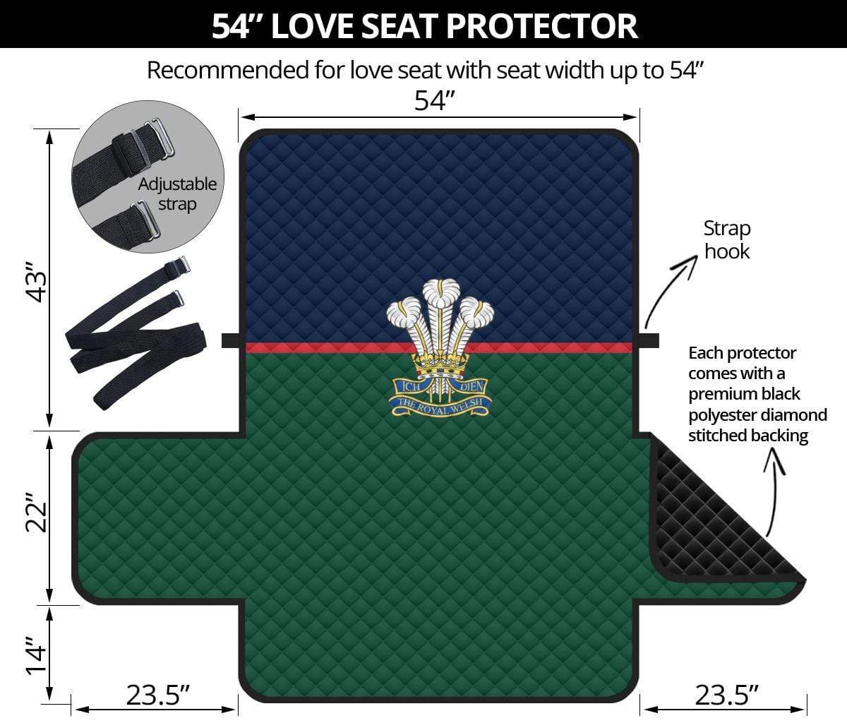 sofa protector 54" Sofa Protector - Royal Welsh / 54 Inch Sofa Royal Welsh 2-Seat Sofa Protector