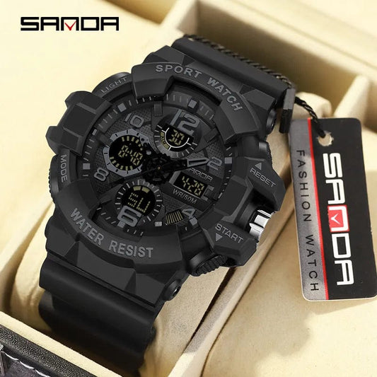 watch Midnight SANDA™ 3168 G-Style Military Watch
