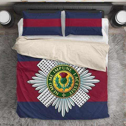 duvet Bedding Set - Beige - Scots Guards / Twin Scots Guards Duvet Cover + 2 Pillow Cases