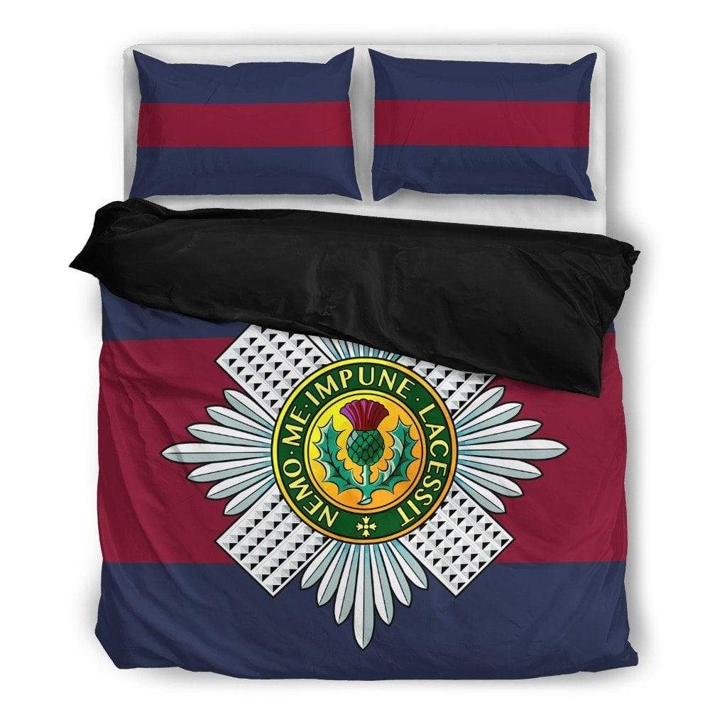 duvet Bedding Set - Black - Scots Guards / Twin Scots Guards Duvet Cover + 2 Pillow Cases