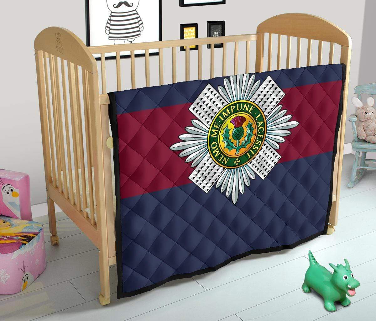 quilt Crib (45 x 50 inches / 114 x 127 cm) Scots Guards Quilted Blanket