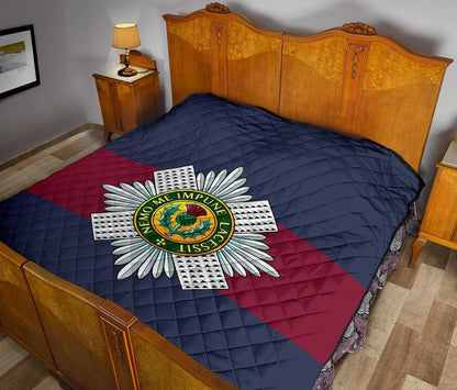 quilt Queen (80 x 90 inches / 203 x 228 cm) Scots Guards Quilted Blanket