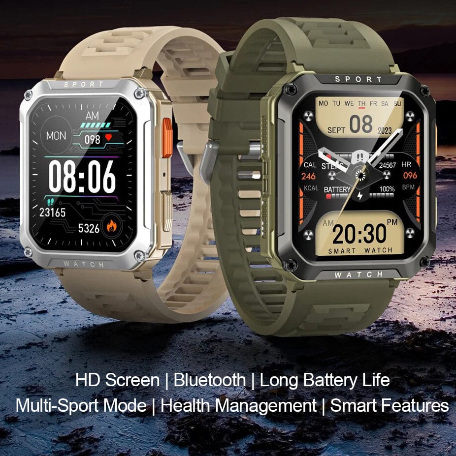 watch Smart Watch for Men Android and iOS Compatible 2.01" Touch Screen IP68 Waterproof