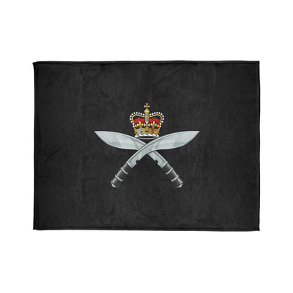Fleece Blanket The Royal Gurkha Rifles Fleece Blanket (Black Background)