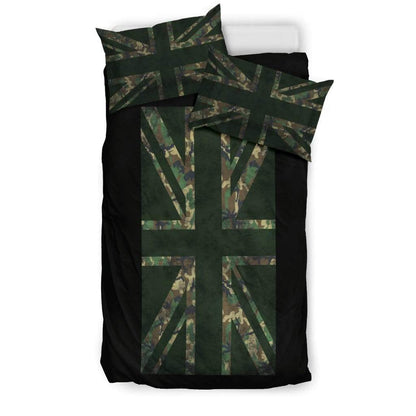 duvet Bedding Set - Black - Union Jack Camouflage Black / Twin Union Jack Camouflage Duvet Cover + 2 Pillow Cases