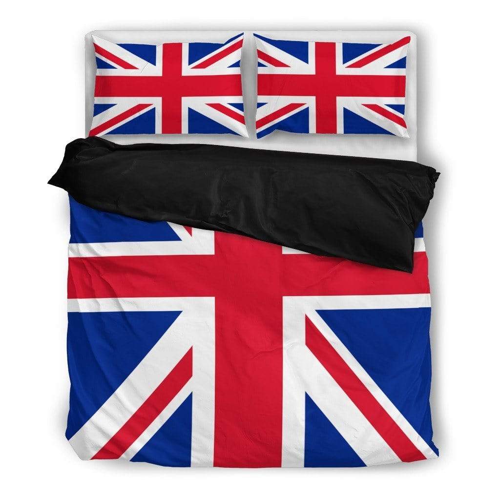 duvet Bedding Set - Black - Union Jack / Twin Union Jack Duvet Cover+ 2 Pillow Cases
