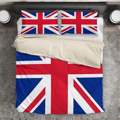duvet Bedding Set - Beige - Union Jack / Twin Union Jack Duvet Cover+ 2 Pillow Cases