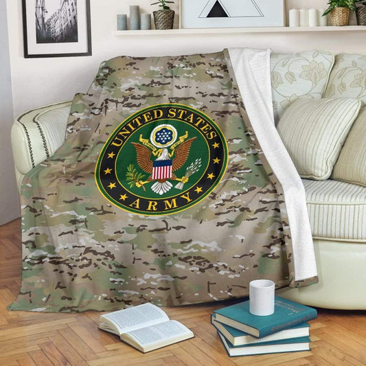 fleece blanket Youth (56 x 43 inches / 140 x 110 cm) US Army Camouflage Fleece Throw Blanket