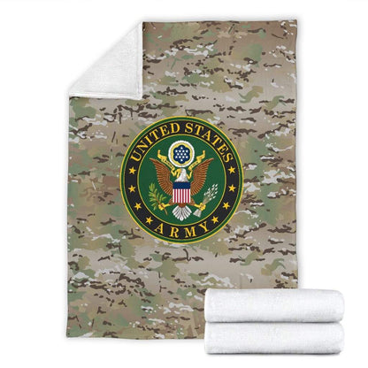 fleece blanket US Army Camouflage Fleece Throw Blanket