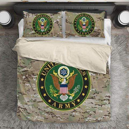 duvet Bedding Set - Beige - US Army Cam / Twin US Army Duvet Cover + 2 Pillow Cases