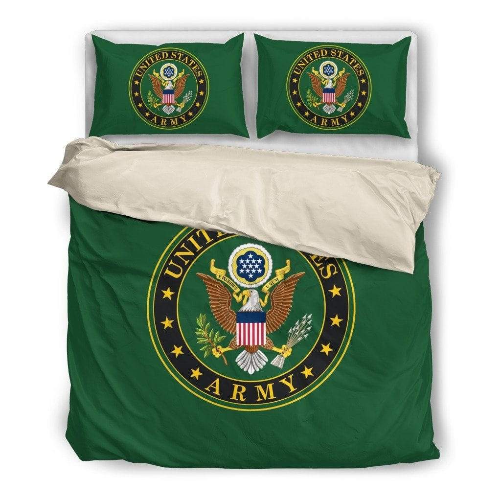 duvet Bedding Set - Beige - US Army green / Twin US Army Duvet Cover + 2 Pillow Cases