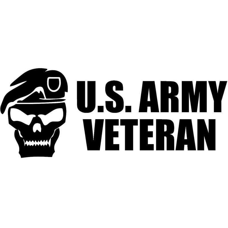 sticker White US Army Veteran Bumper Sticker