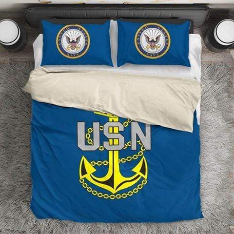 duvet Bedding Set - Beige - US Navy / Twin US Navy Duvet Cover + 2 Pillow Cases