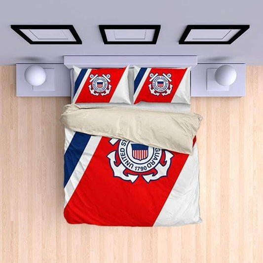 duvet Bedding Set - Beige - USCG / Twin USCG Duvet Cover + 2 Pillow Cases