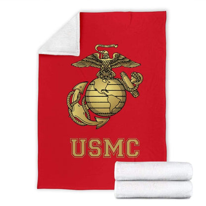 fleece blanket USMC Fleece Throw Blanket