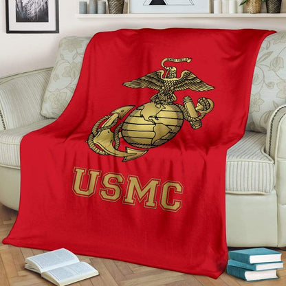 fleece blanket USMC Fleece Throw Blanket